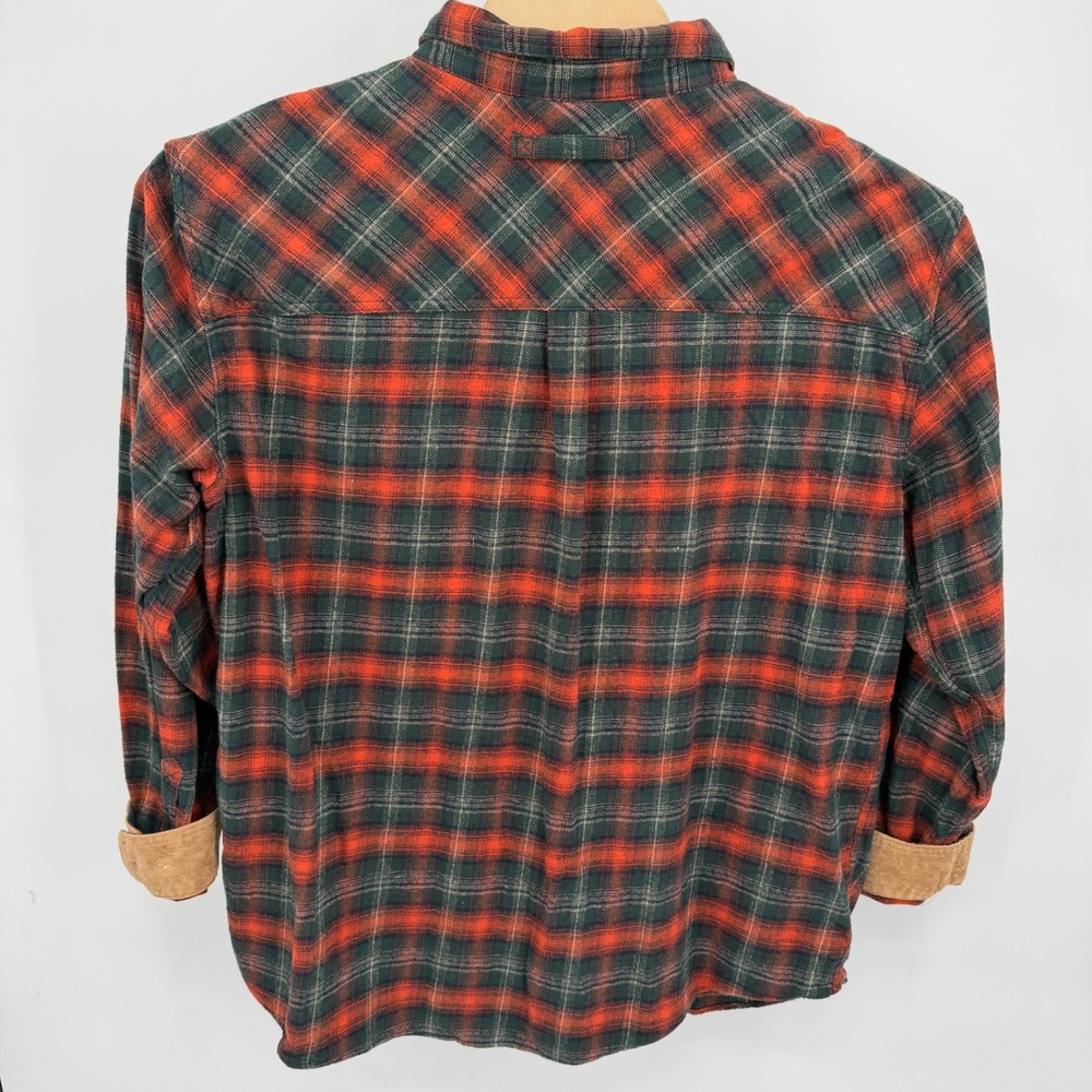 Legendary Whitetails Mens XL Shirt Flannel Red Green Plaid Corduroy Trim‎ - Picture 3 of 12